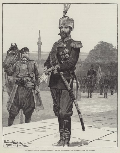 The Revolution in Eastern Roumelia, Prince Alexander I of Bulgaria with his Servant by Richard Caton Woodville junior